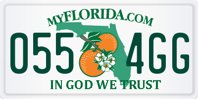 FL license plate 0554GG