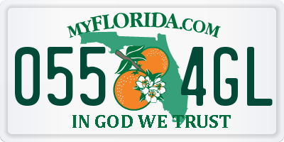 FL license plate 0554GL