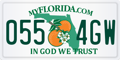 FL license plate 0554GW