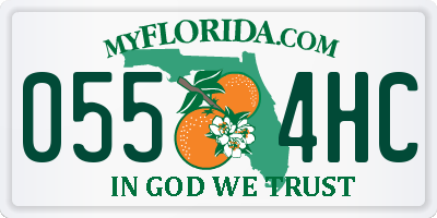FL license plate 0554HC