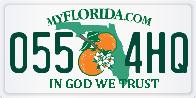 FL license plate 0554HQ
