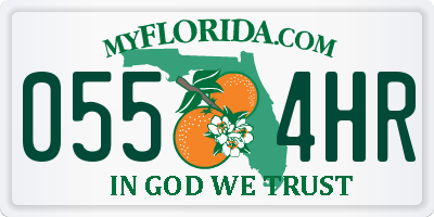 FL license plate 0554HR