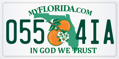 FL license plate 0554IA