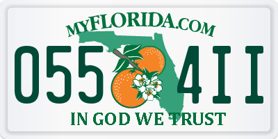 FL license plate 0554II