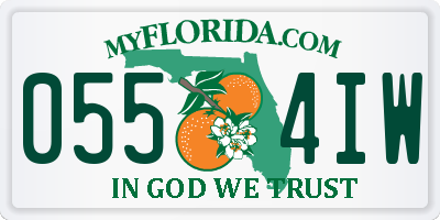 FL license plate 0554IW