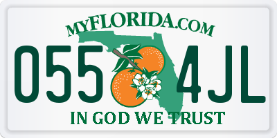 FL license plate 0554JL