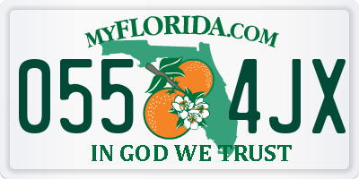 FL license plate 0554JX