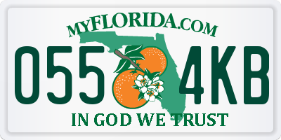 FL license plate 0554KB