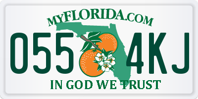 FL license plate 0554KJ