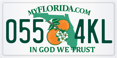 FL license plate 0554KL