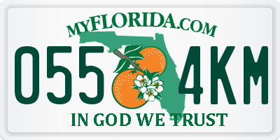 FL license plate 0554KM