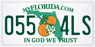 FL license plate 0554LS