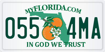 FL license plate 0554MA