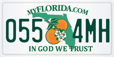 FL license plate 0554MH