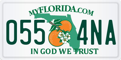 FL license plate 0554NA