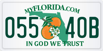 FL license plate 0554OB