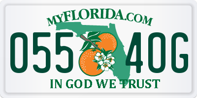 FL license plate 0554OG