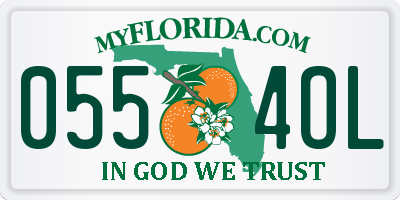 FL license plate 0554OL