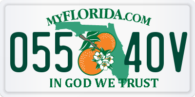 FL license plate 0554OV