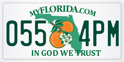 FL license plate 0554PM