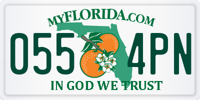 FL license plate 0554PN
