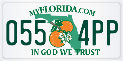 FL license plate 0554PP