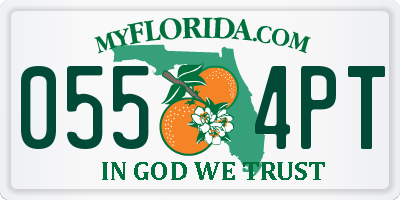 FL license plate 0554PT