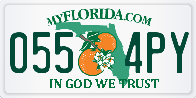 FL license plate 0554PY
