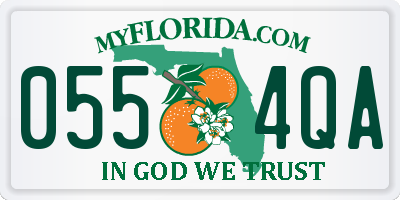 FL license plate 0554QA