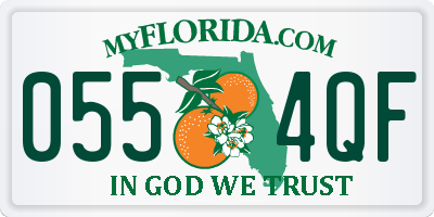 FL license plate 0554QF