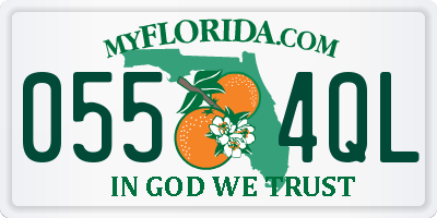 FL license plate 0554QL