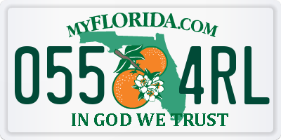 FL license plate 0554RL