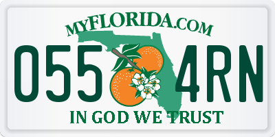 FL license plate 0554RN