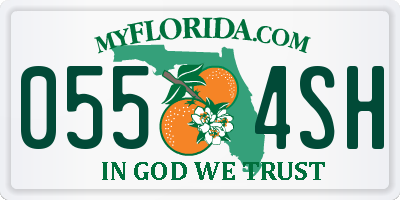 FL license plate 0554SH
