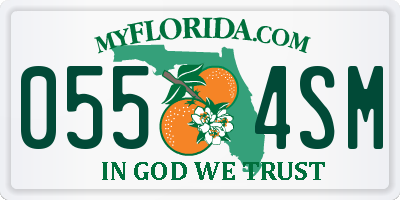 FL license plate 0554SM
