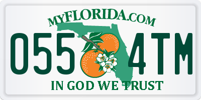 FL license plate 0554TM
