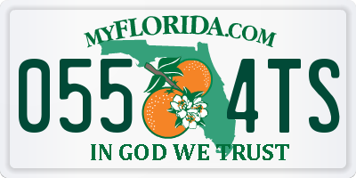 FL license plate 0554TS