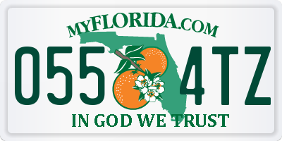 FL license plate 0554TZ