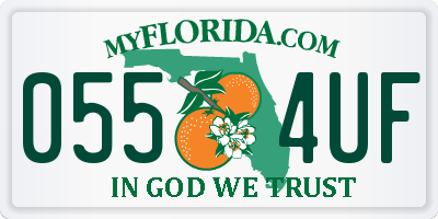 FL license plate 0554UF