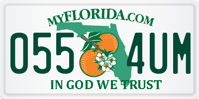FL license plate 0554UM