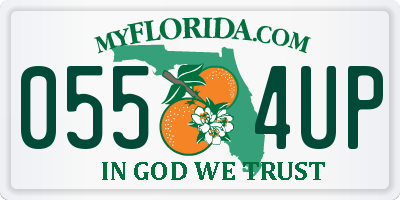 FL license plate 0554UP