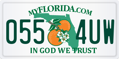 FL license plate 0554UW