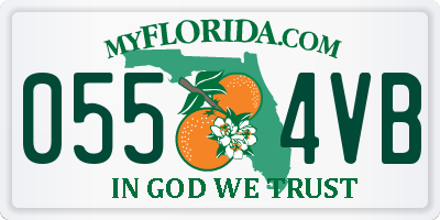 FL license plate 0554VB