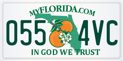 FL license plate 0554VC