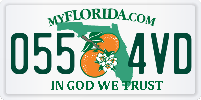 FL license plate 0554VD