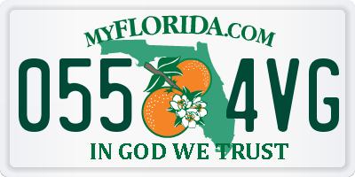 FL license plate 0554VG