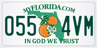 FL license plate 0554VM