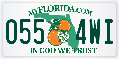 FL license plate 0554WI