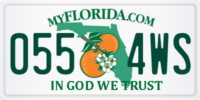 FL license plate 0554WS