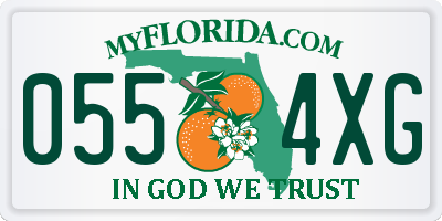 FL license plate 0554XG